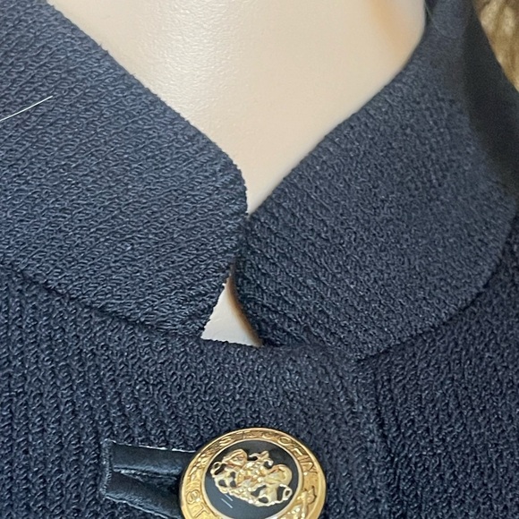 Vintage St. John collection Military Style  Knit black Jacket size S - Picture 11 of 15